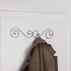 Вешалка настенная на 4 крючка Доляна «Меандр», 31×5×7 см, цвет хром - Фото 4