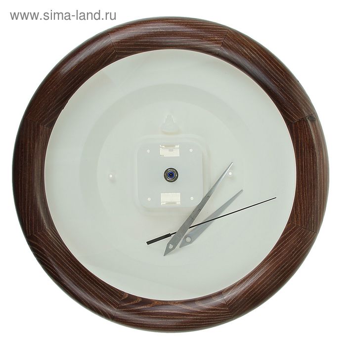 Часы-конструктор под нанесение круглые, темно-коричневые, 30х30 см - Фото 1