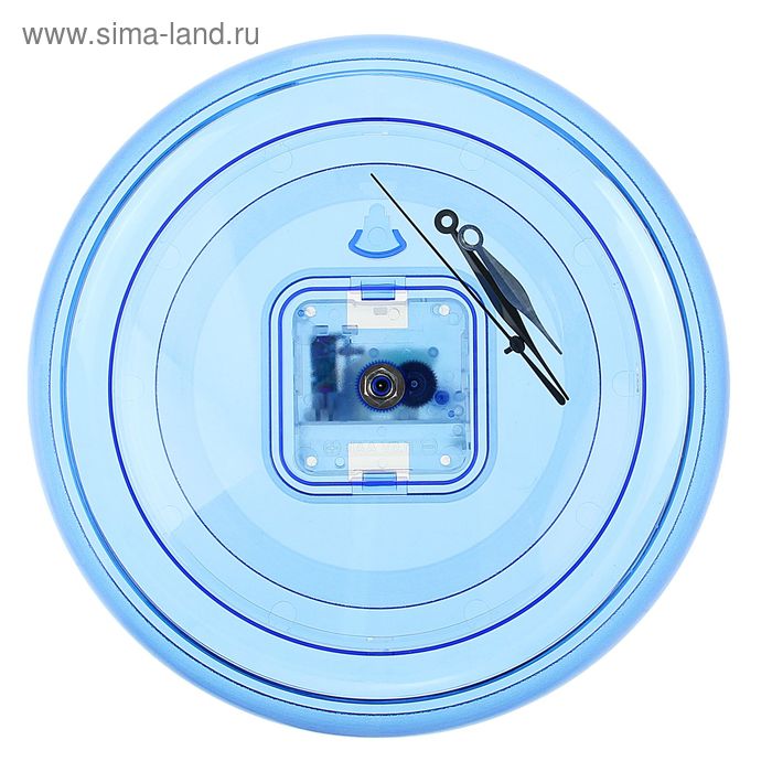 Часы-конструктор под нанесение круглые, голубые, 22х22 см - Фото 1