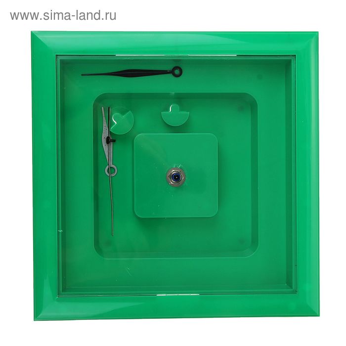 Часы-конструктор под нанесение квадратные, зеленые, 20х20 см - Фото 1