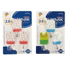 Крючки самоклеящиеся «Васильки», 3 шт, цвет МИКС - Фото 2