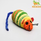 Мышь-погремушка махровая, 7 см, микс цветов - фото 317866049