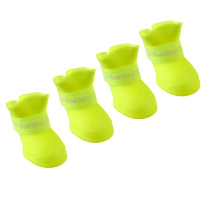 Сапоги резиновые для животных «Вездеход», набор 4 шт., р-р L (подошва 5.7×4.5 см), жёлтые
