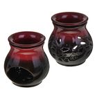 Аромалампа 10 х 8 х 10 см "Резной узор", коричневый - Фото 1