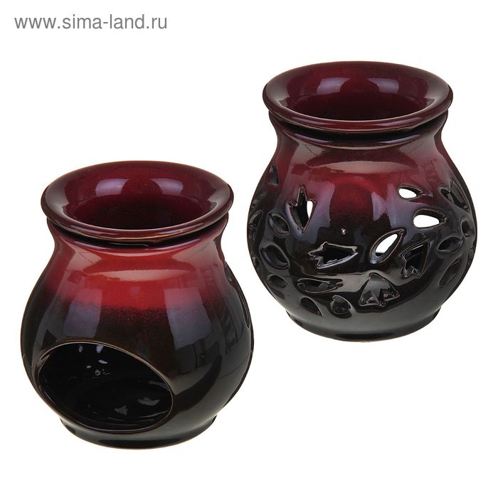 Аромалампа 10 х 8 х 10 см "Резной узор", коричневый - Фото 1