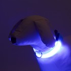 Ошейник с подсветкой размер S, ОШ 35-43 х 2,5 см, 3 режима свечения голубой - Фото 2