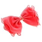 Заколка-автомат для волос 10 см "Бант" ткань волна микс - Фото 1