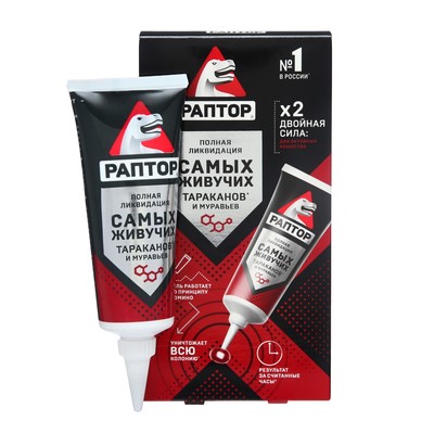 Средство от тараканов и муравьев «Раптор», гель, 75 мл