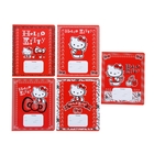 Тетрадь 12 листов клетка Hello Kitty-36, картонная обложка, лён, 5 видов МИКС - Фото 1