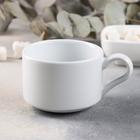 Чашка чайная фарфоровая «Бельё», 200 мл, штабелируемая - Фото 1