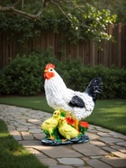 Садовая фигура из полистоуна «Курица с цыплятами», 33×17×25 см - Фото 3