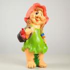 Садовая фигура из полистоуна «Девочка - гном с корзинкой», 26×18×52 см - Фото 4