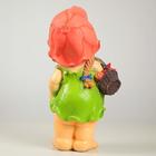 Садовая фигура "Девочка гном с корзинкой" 26х18х52 см - Фото 7