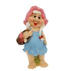 Садовая фигура из полистоуна «Девочка - гном с корзинкой», 26×18×52 см - Фото 9