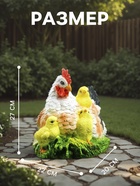 Садовая фигура из полистоуна «Курица Наседка», 27×20×22 см - Фото 2