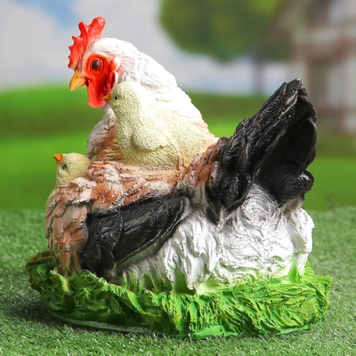 Садовая фигура из полистоуна «Курица Наседка», 27×20×22 см