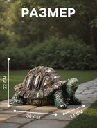 Садовая фигура из полистоуна «Черепаха», 22×24×36 см - Фото 2