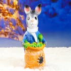 Садовая фигура "Заяц с мешком моркови" 20х15х38см - Фото 2