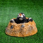 Садовая фигура из полистоуна «Крот из норки», 18×18×12 см - фото 64511743