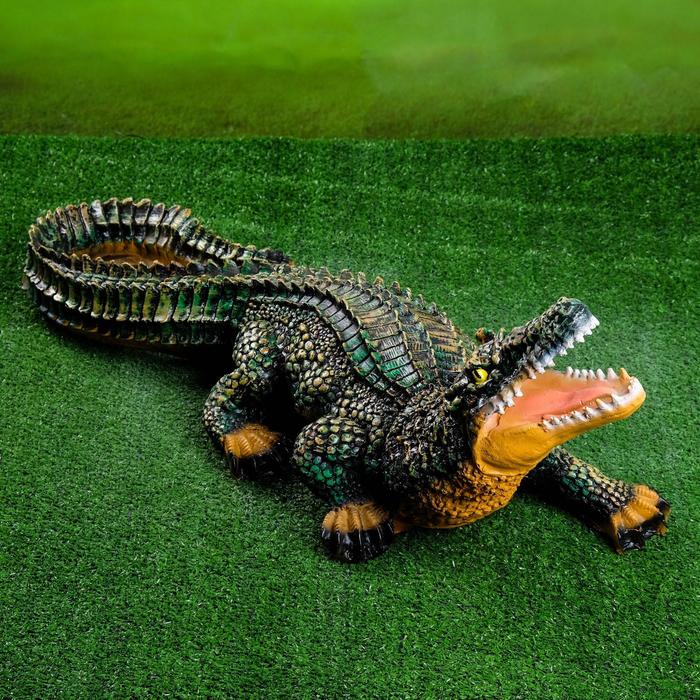 Садовая фигура "Крокодил" 83х28х32см - фото 1906793861