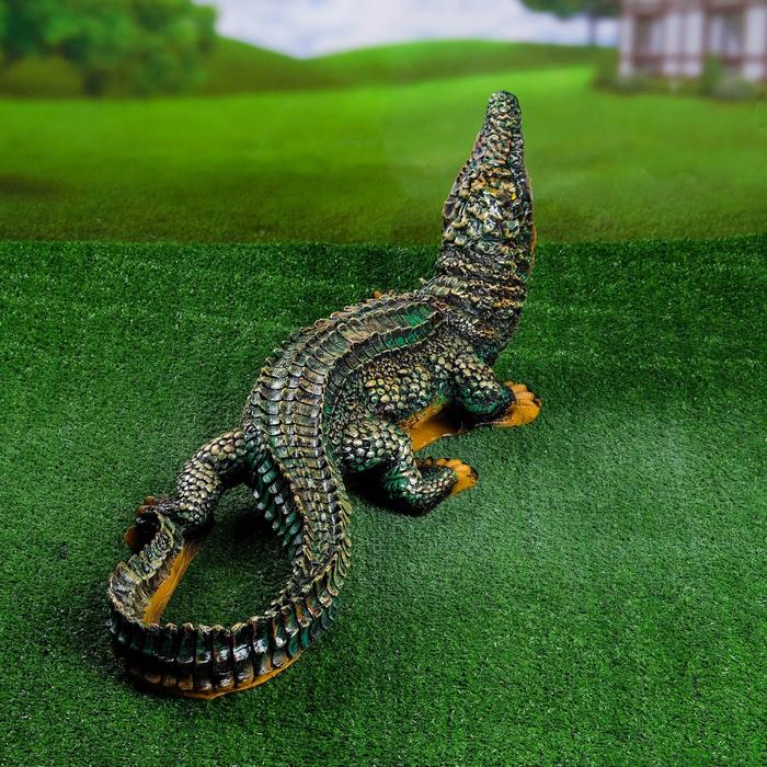 Садовая фигура "Крокодил" 83х28х32см - фото 1906793862