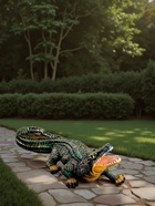 Садовая фигура из полистоуна «Крокодил», 32×83×28 см - Фото 3