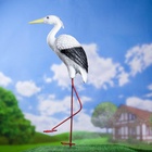 Садовая фигура из полистоуна «Цапля», 13×12×41 см - Фото 9