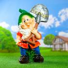 Садовая фигура из полистоуна «Гном с лопатой», 72×26×38 см - Фото 1