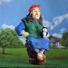 Садовая фигура из полистоуна «Баба Яга на ступе с кошкой», 74×36×40 см, МИКС - Фото 10