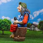 Садовая фигура "Баба Яга на ступе с кошкой" 74х40х36 см МИКС - Фото 2