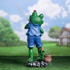 Садовая фигура из полистоуна «Лягушонок рыбак», 40×12×18 см - Фото 12