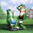 Садовая фигура из полистоуна «Лягушки на качелях», 37×17×38 см - Фото 11