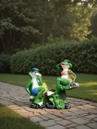 Садовая фигура "Лягушки на качелях" 38х17х37см 1126906