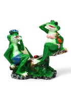 Садовая фигура из полистоуна «Лягушки на качелях», 37×17×38 см - Фото 4