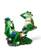 Садовая фигура из полистоуна «Лягушки на качелях», 37×17×38 см - Фото 5