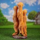 Садовая фигура из полистоуна «Сурикаты четвёрка», 46×17×20 см - Фото 12