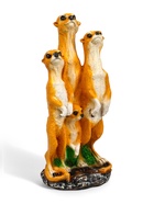 Садовая фигура из полистоуна «Сурикаты четвёрка», 46×17×20 см - Фото 4