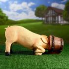 Садовая фигура из полистоуна «Свинья в кадке», 48×16×24 см - Фото 2