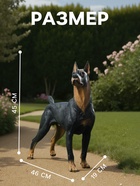 Садовая фигура из полистоуна «Собака Доберман», 45×19×46 см - Фото 2