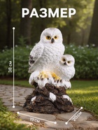 Садовая фигура из полистоуна «Совы полярные», 38×20×19 см - Фото 2