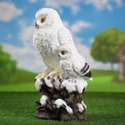 Садовая фигура из полистоуна «Совы полярные», 38×20×19 см - Фото 3