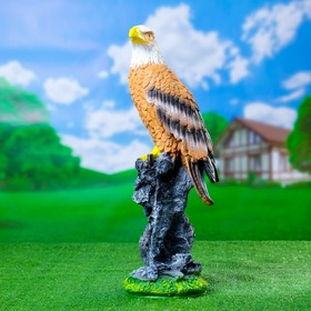 Садовая фигура из полистоуна «Орёл на пне», 53×20×18 см