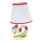 Лампа настольная "Белая керамика с цветами" (220В/Е14) - Фото 1
