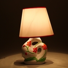 Лампа настольная "Белая керамика с цветами" (220В/Е14) - Фото 2