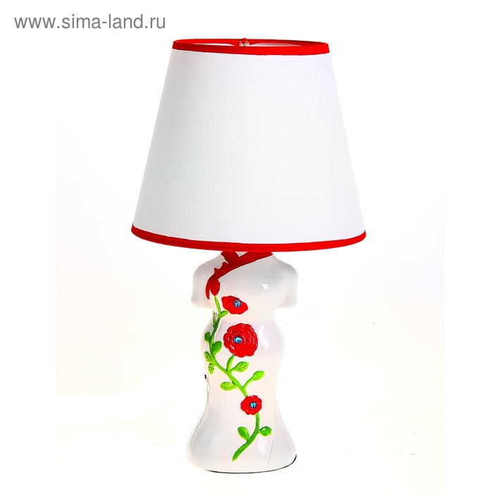 Лампа настольная "Кимоно с красными цветами", 220V - Фото 1