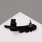 Серьга кафф «Крылья ангела», цвет чёрный - Фото 3