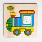Пазл - вкладыш на деревянном основании "Паровоз", 9 элементов - Фото 1