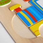 Пазл - вкладыш на деревянном основании "Паровоз", 9 элементов - Фото 3