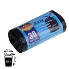 Мешки для мусора «Крепак», 30 л, с ручками, ПНД, 11 мкм, 50×66 см, 30 шт., чёрные  (артикул 1130258)  большой выбор товаров оптом и в розницу по низким ценам с доставкой