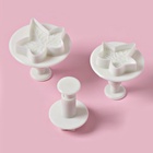 Плунжеры кондитерские Доляна «Листья», набор 3 шт., пластик, белые - Фото 3